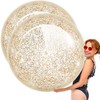 Junkin 2 Pcs 48'' Giant Sequins Beach Ball Inflatable Glitter