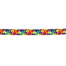 CBKnot Premium 1/4" Stiff Polyester Halter Cord Rope - Used by Elite Trainers for Halter Manufacturing. Low Stretch, High Strength, Made in The USA (50 ft. Hank, Rainbow)