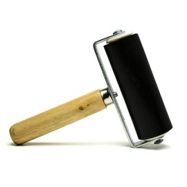 Bastex 4 inch Brayer Roller. Hard Rubber Applicator for Arts & Crafts, Ink, Printmaking, Block Stamping, Printing, Applying Glue, Wallpaper and More