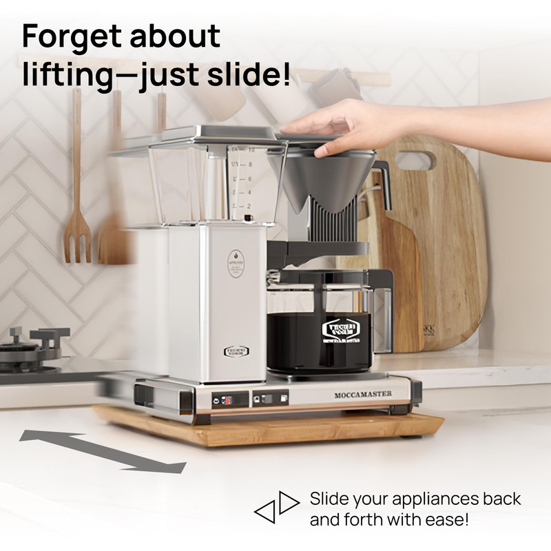 Ibyx Elegant Sliding Tray for Your Coffee Maker & Heavy