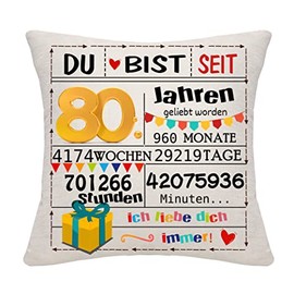 Bommex Birthday Gift Birthday Decorations for Women Men Girls Boys Cushion Covers Decorative Cushion Covers for Birthday Happy Birthday Gift (80)