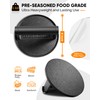 HULISEN Pre-Seasoned Cast Iron Burger Press Includes 100 Pcs Patty