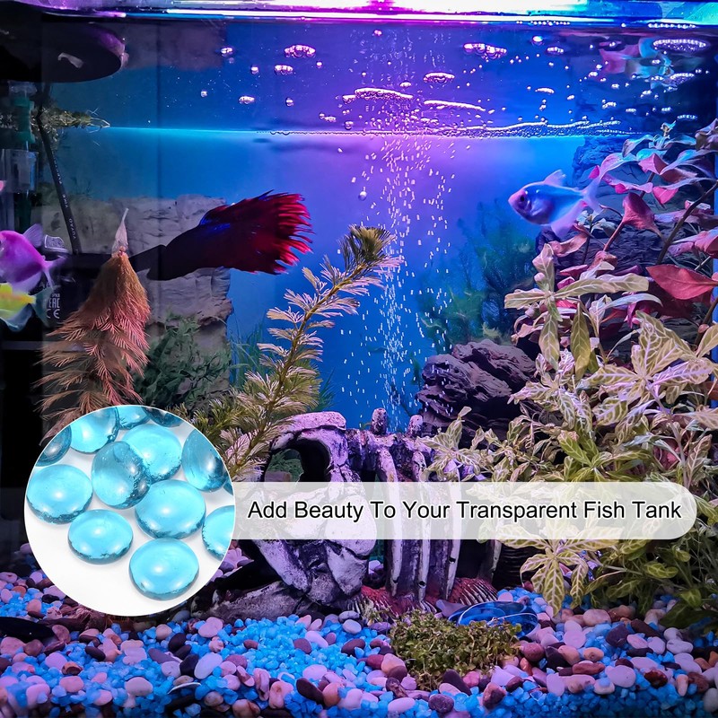 M METERXITY High Luster Round Fire Glass Beads, Glass Gems,