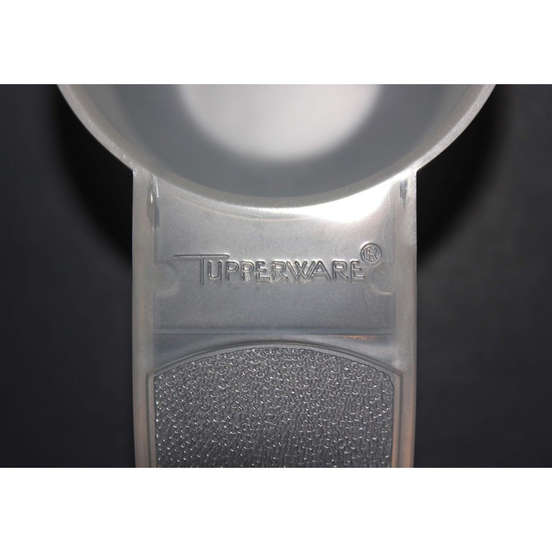 Tupperware Small Canister Scoop with Handle Classic Sheer White