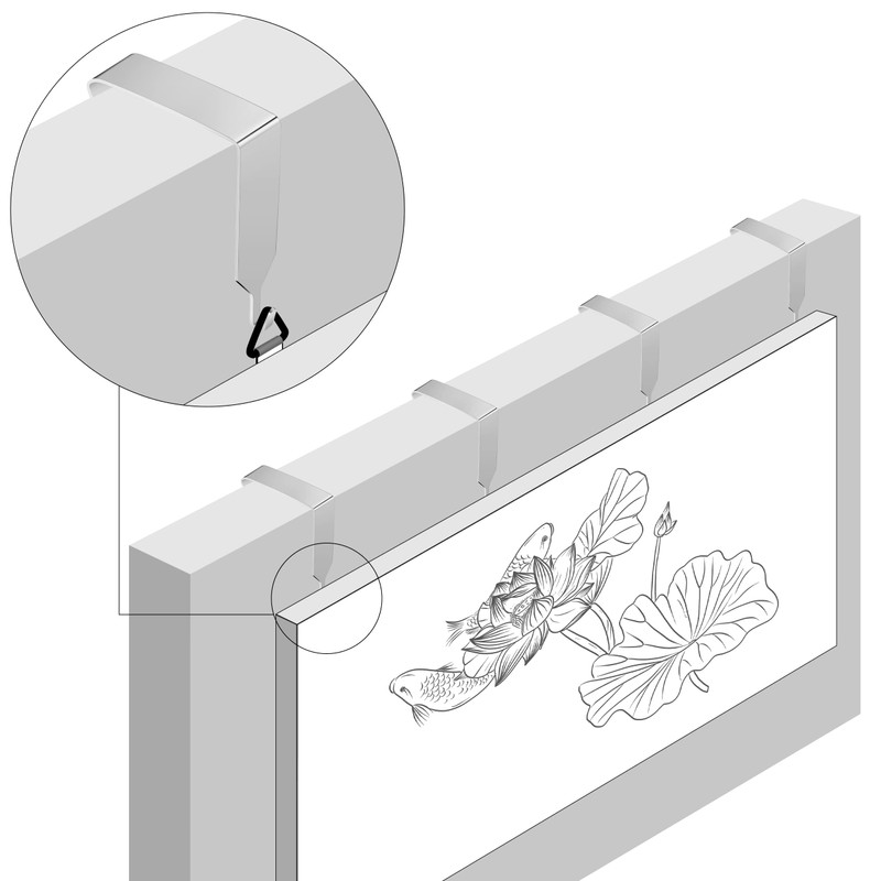 Funrous Over The Door Hook Panel Wall Metal Cubicle Picture