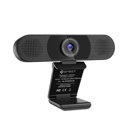 Cámara web 3 en 1  eMeet C980 Pro HD cámara web, 2 altavoces y 4 micrófonos omnidireccionales integrados, cámara web HD 1080P para videoconferencia,  