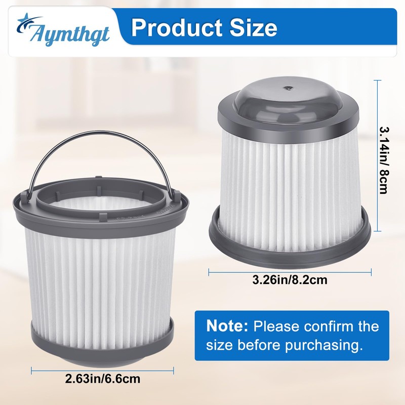 Aymthgt 4 Pack PVF110 Replacement Filter for Black and Decker