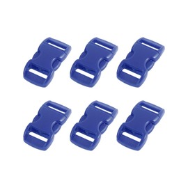 METALLIXITY Side Quick Release Buckle (1.1cm/0.43") 6Pcs, Plastic Adjustable Buckles - for Backpack Strap, Blue