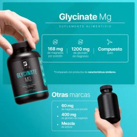 Glicinato de Magnesio Puro con 60 Cápsulas | Alta Absorción y Apoyo al Bienestar Muscular y Nervioso | Fórmula Suave para el Estómago | Glycinate Mg B Life