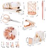 Rose Gold Marble Desk Accessories, Office Supplies Set Stapler Staple