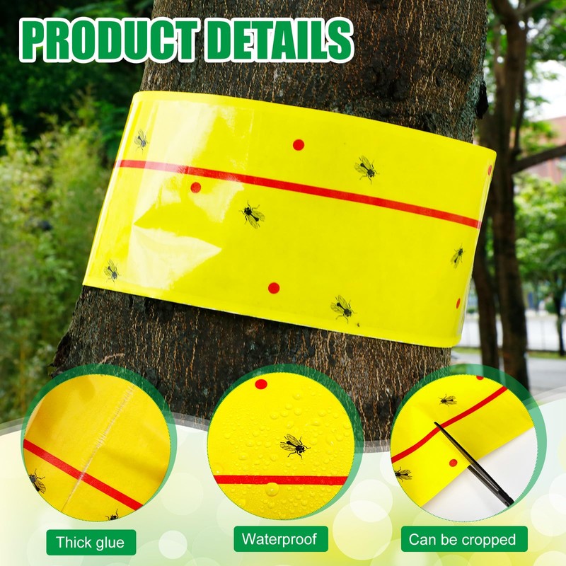 Qualirey 2 Pack Spotted Lanternfly Traps and 2 Rolls Spotted