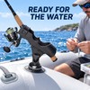 360° Adjustable Kayak Fishing Rod Holder with Flat, Rail, Round