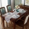 auons White Lace Table Runner Dresser Scarf Crochet Elegant Macrame