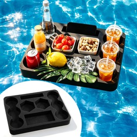 Aodaer Floating Drink Holder Floating Table for Pool & Hot Tub, Rectangle