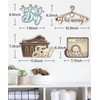 Laundry Room Wall Decor Set, Farmhouse Style Wash Dry Fold