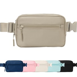 Fjquamitix Bumbags Waist Fanny Pack Ladies Fashion Bum Bag with Adjustable Belt for Sport Running Cycling Hiking Girls Women Men(Khaki)