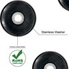 Rubber Cutting Board Feet with Stainless Washer and Screws, 1
