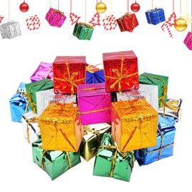 GZGXKJ 96pcs Decorations 2.5cm Mini Boxes Christmas Tree Hanging Decorations Suitable for Christmas Decoration