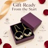 14K Gold Plated Dainty Dangle Hoop Earrings for Women, Hypoallergenic