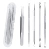SHW 5PCS Blackhead Remover Tool Set Acne Extractor Comedone Pimples