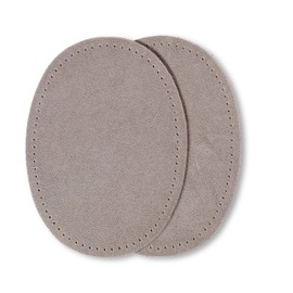 Prym 929381 Patches Imitation Suede Iron-on 10 x 14 cm Grey, Light Gray, 14 x 10 cm, Hellgrau, 2 Stück