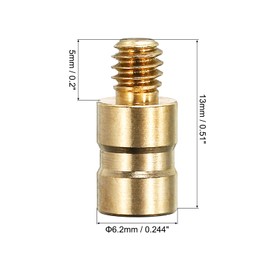 PATIKIL 25 Grain Archery Arrow Brass Insert, 8 Packs Insert Screw Copper Brass Arrow for .244/6.2mm Carbon Arrows