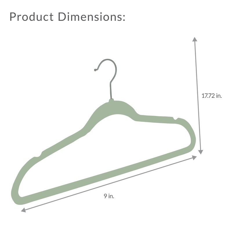 Simplify Slim Velvet Clothes Hangers | 100 Pack | Non-Slip