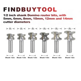 FINDBUYTOOL Router Bits Tool set for Festool Dominos, 6Pcs