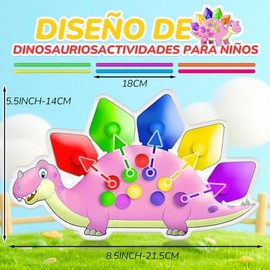 Juguete de Clasificación de Colores Dinosaurios,Juguetes Sensoriales para la Liberar Estrés,Juguetes Montessori,Fidget Toys para Fiestas,Juguete Didac
