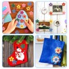 ZYWQ 100Pcs Felt Flowers Fabric Flower Embellishments for Knitting Handmade