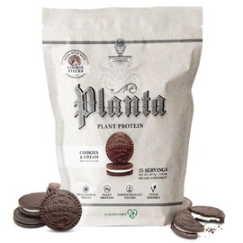 Ambrosia Planta - Premium Organic Plant-Based Protein | Vegan & Keto Friendly | Gourmet Flavors with No Bloating or Stomach Upset | Gluten & Soy Free | No Added Sugar | 25 Servings | Cookies Cream