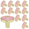 suiwotin 12 Pack Brass Cabinet Knobs, Round Knobs Decorative Dresser