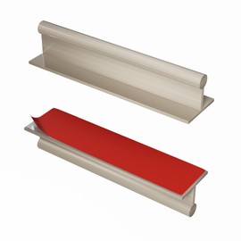 HRX Self-Adhesive Edge Fingerpull Door Handle - Easy to Install Screwless Peel and Stick on Glass, Wood, Metal, Plastic - Sliding Doors Knob for Kitchen Fronts, Drawers & Dressers Panels - 2 Pack