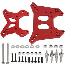 RC Front Rear Shock Tower for ARRMA 1/7 1/8 Car Aluminum Alloy RC Shock Tower Board with Multiple Location Hole Red