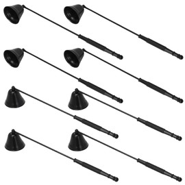 Biugaaufai 8 Pack Black Candle Snuffer Vintage, Premium Stainless Steel Wick Flame Extinguisher, 8.3 Inch Wick Snuffer with Long Handle, Elegant Design for Candles, Candle Accessory for Candle Lovers