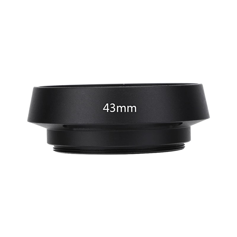 Ttartisans 43mm Black Metal Lens Hood with Plastic Lenses for