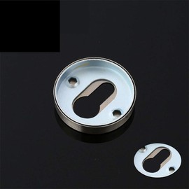 2Pcs Round Keyhole Escutcheon Cover with Screws Stainless Steel Lock Key Hole Red Copper Lock Cover Plate Silver/Copper