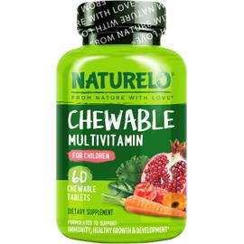 NATURELO Children's Daily Multivitamin, Mixed Berry | 60 Chewables