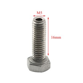 PZRT 2pcs Cylindrical Hollow External Hexagon Screw 304 Stainless Steel Lamp Threading Screws Through Hole Bolt M5x16