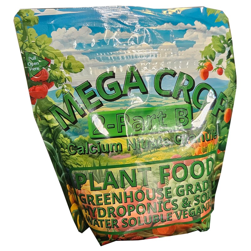 Mega Crop 2 Part B 15.5-0-0 Hydroponic Soil Fertilizer for