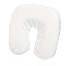 ZEN - Headrest Cover for Massage Tables - Fluffy Terry Cloth Fitted Cover for Head Cushion on Cosmetic & Therapy Lots - Headboard Cover Washable at 60° - Massage Accessories (White)