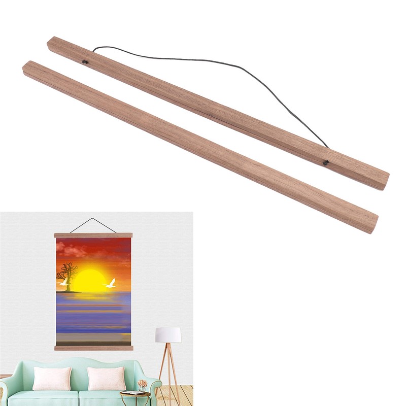 Magnetic Poster Frame Hanger DIY Reusable Black Walnut Magnet Poster