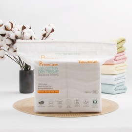 Yekko Mom newborn signature pure cotton dry tissue, dry tissue 3 packs [150 sheets] + gun tissue pouch / 예꼬맘 신생아 시그니처 순면 건티슈, 건티슈3팩[150매]+건티슈파우치