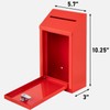 EIENHOSHI Metal Donation Box with Lock, Wall Mounted, Suggestion Box