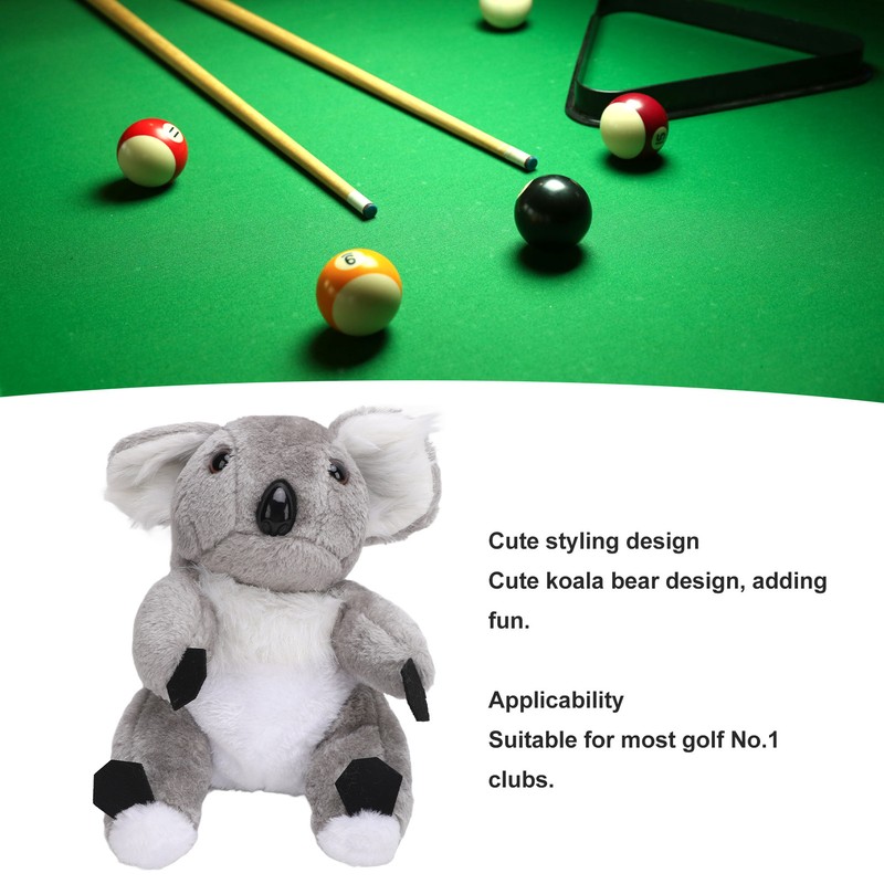 Golf Club Head Cover Koala Bear Plush Soft Cute Golf