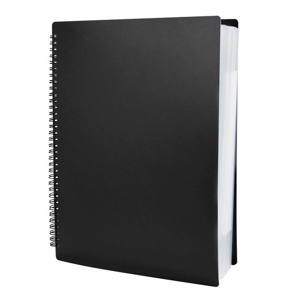 A4 Sheet Music Folder 60 Pages, Music Folder 30 Pockets,Black