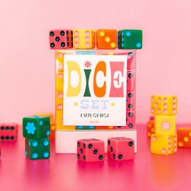 ban.do Game Night! 48 Piece Dice Set, 4 Different Colored Dice, Standard Dice for Board Games and Card Games
