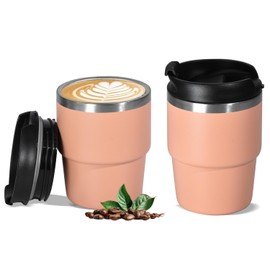 CHLJAR 6oz Vacuum Insulated Espresso Cup Set of 2, Espresso Shot Cup for Coffee, Double Wall Stainless Steel Mini Tumbler Shot Glasses with Lid