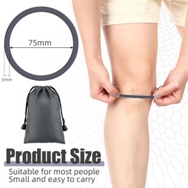 Foilswirl 2 Pcs Silicone Patella Tendon Support Patella Knee Band for Basketball Knee Pain Running Tendon Brace Support Strap (Dark Grey)