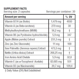 obel Follicgro Hair, Skin and Nails Supplement | Herbal Extracts | Vitamins | Biotin | MSM | Saw Palmetto | Nettle | 60 Capsules